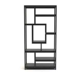Geometric Black Bookshelf