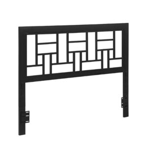 Black Queen Overlapping Squares Headboard
