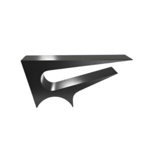 Futuristic Sculptural Black Console Table