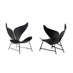 Sculptural Metal Butterfly Wing Chair