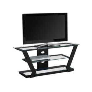 Modern Black Glass TV Stand