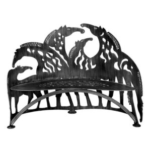 Artistic Horse Silhouette Bench