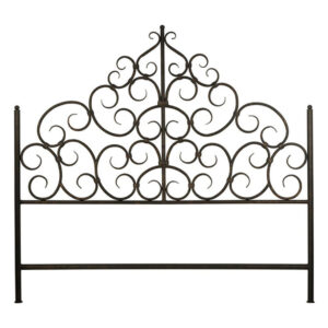 Ornate Metal Scroll Headboard
